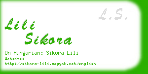 lili sikora business card